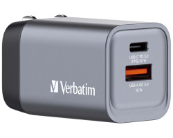 Verbatim GNC-35 GaN Charger 2 Port 35W USB A/C
