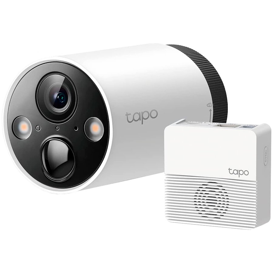 Nadzorna kamera TP-LINK Tapo C420 s Tapo H200 hubom (bežična vanjska, 2K QHD 2560×1440, 1/3" senzor, 113° kut, do 512GB, IP65, 5200mAh)-0