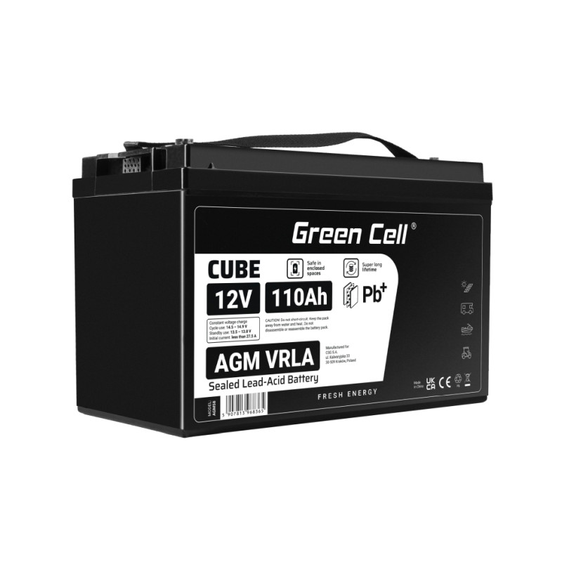 Baterija GREENCELL AGM57 (12V, 80Ah, VRLA AGM)-1