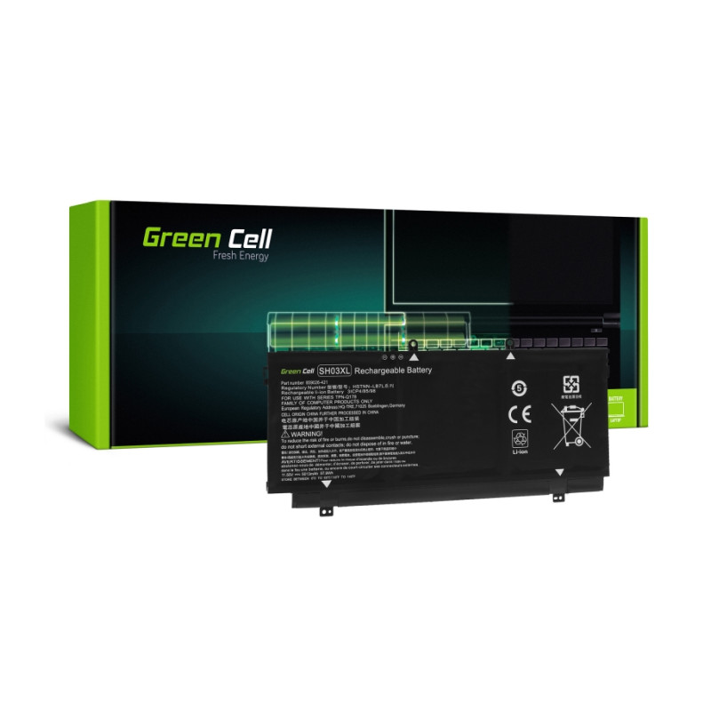 Baterija za laptop GREEN CELL (HP147) (4200mAh, 11.55V, za HP Spectre x360 13-AC 13-W 13-W050NW 13-W071NW, Li-Poly, crna)-0