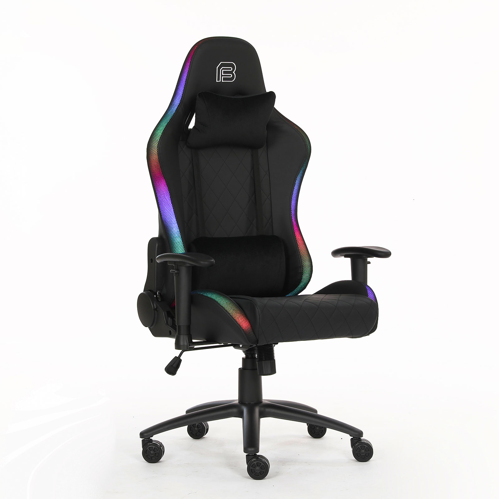 Igraća stolica BIT FORCE Chameleon RGB-2D (RGB osvjetljenje, 2D nasloni za ruke, PU koža + tkanina, nosivost 150kg)-0