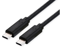 Roline VALUE USB4 Gen3x2 kabel TIP C-C M/M, Emark, 100W, 1.0m crni-0