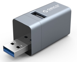 Orico 3-in1 mini USB hub, 3x USB-A, srebrni (ORICO-MINI-U32L-GY-BP)-0