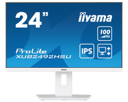 Monitor IIYAMA 24" XUB2492HSU-W6 (23.8") 1920×1080 IPS, Pivot, 0.4ms, HDMI/DP, 4×USB HUB, zvučnici bijeli