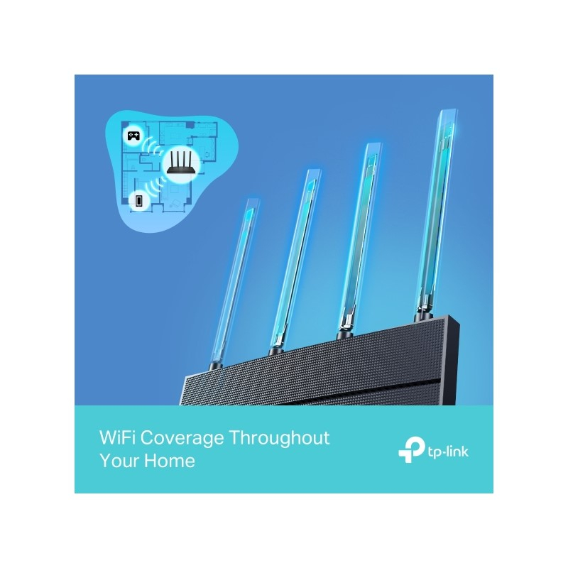 TP-Link AX1500 Archer AX12 bežični usmjerivač (Wi-Fi 6) 300 Mbps/1201 Mbps (2.4GHz/5GHz) 802.11ax/a/b/g/n/ac, 3x G-LAN, 1x G-WAN, 4 antene, bežični-5
