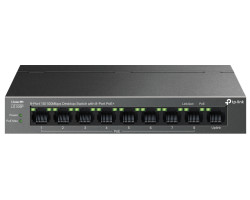 TP-Link LS109P Preklopnik, 63W PoE, 8x port PoE+, 9×10/100M RJ45 ports, do 250m PoE prijenos, Plug&play, metalno kućište