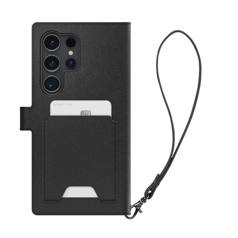 Spigen Wallet S Plus crna zaštitna futrola za telefon - Samsung Galaxy S24 Ultra (ACS07308)-0