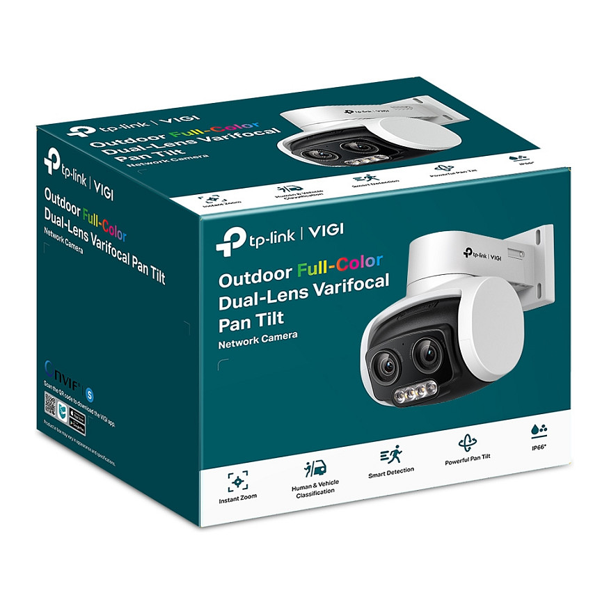 TP-Link vanjska IP Turret Full-Color Dual-Lens Varifocal Pan Tilt/ 24h snimanja u punoj boji/ 3X ZOOM/ Instant ZOOM/ H.265+/ IP66/ 4MP-3