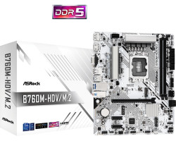 Matična ploča ASROCK MB B760M-HDV/M.2 (S.1700, DDR5/7200MHz(OC), PCIe 4.0, G-LAN, VGA/DP/HDMI, mATX)