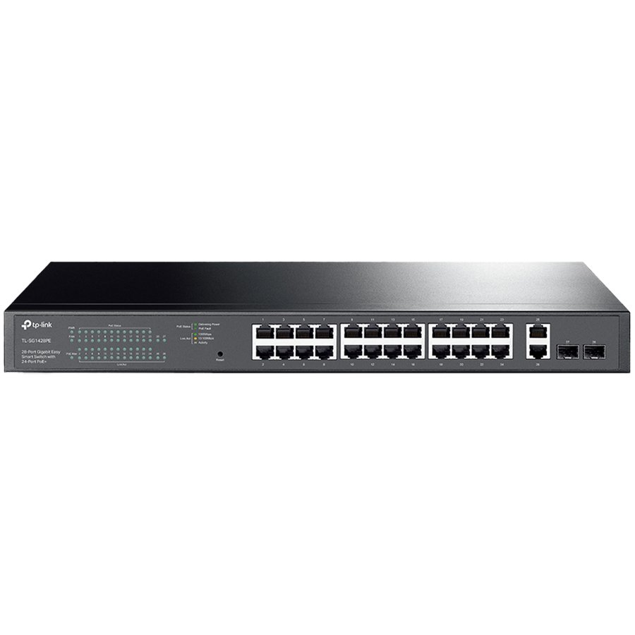 Preklopnik TP-LINK TL-SG1428PE 28-port Gigabit Easy Smart (24x PoE+ port, 2x SFP, 250 W)-1