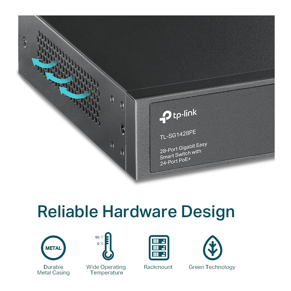 Preklopnik TP-LINK TL-SG1428PE 28-port Gigabit Easy Smart (24x PoE+ port, 2x SFP, 250 W)-9
