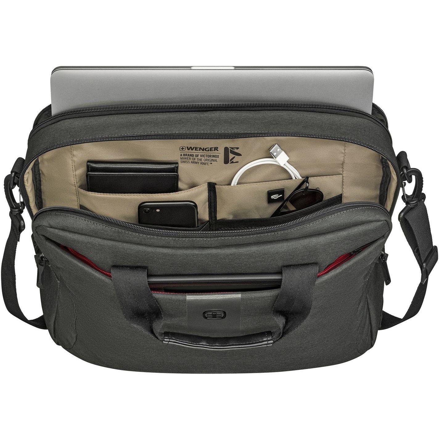 Wenger torba MX ECO Brief, 16" Laptop Briefcase, Charcoal-2