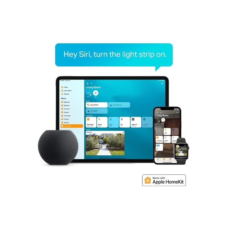 TP-Link Tapo Smart WiFi LED traka RGB, 5m, 2000lm, 24W, dimabilna, Tapo app, sinkronizacija s glazbom, glasovna kontrola - Alexa & Google Assistant-4