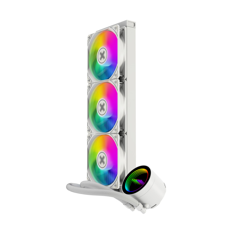 Vodeno hlađenje XILENCE LQ360G.W.ARGB Gaming Series Multi socket, 3×120mm PWM ARGB ventilator, bijeli-12