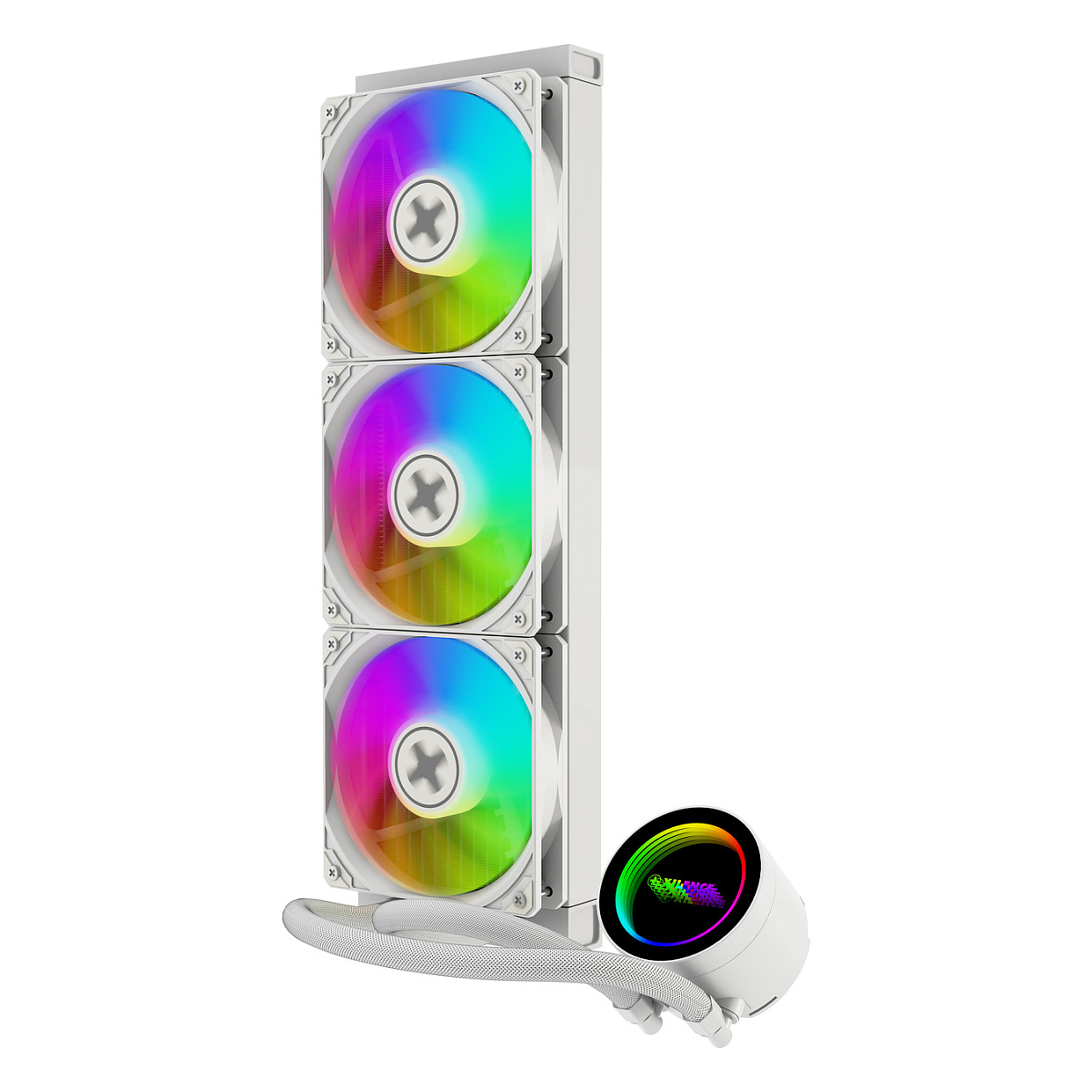 Vodeno hlađenje XILENCE LQ360G.W.ARGB Gaming Series Multi socket, 3×120mm PWM ARGB ventilator, bijeli-2