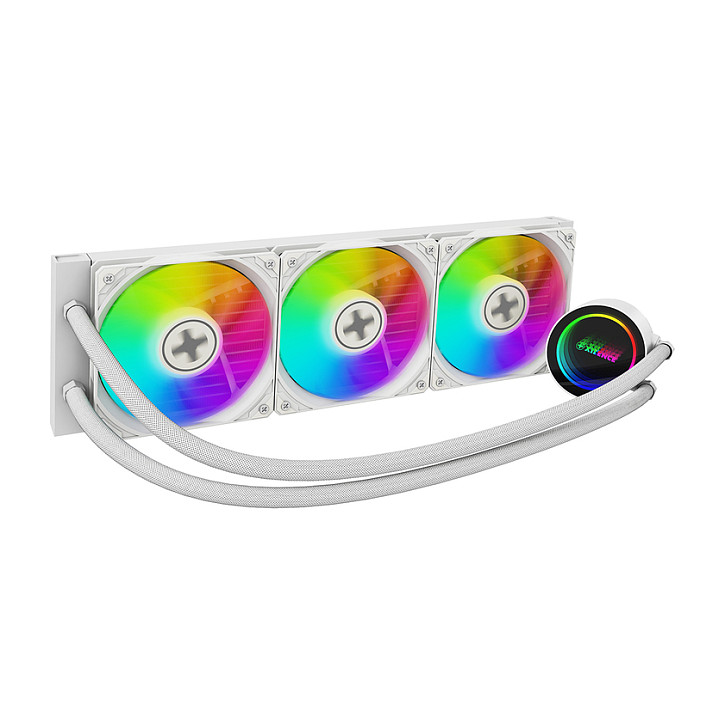 Vodeno hlađenje XILENCE LQ360G.W.ARGB Gaming Series Multi socket, 3×120mm PWM ARGB ventilator, bijeli-6