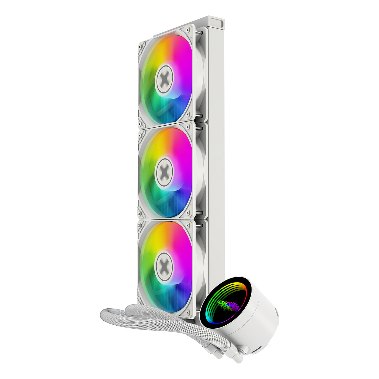 Vodeno hlađenje XILENCE LQ360G.W.ARGB Gaming Series Multi socket, 3×120mm PWM ARGB ventilator, bijeli-7