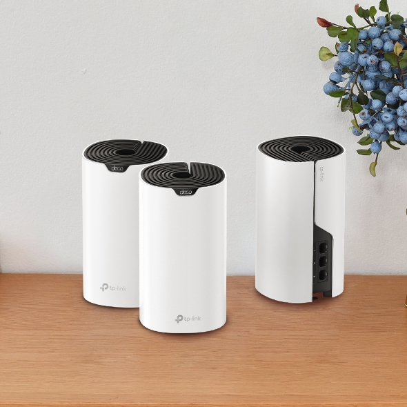 TP- Link AC1900 Deco S7 (3-pack) Mesh Wi-Fi, Dual-Band, 600 Mbps/1300 Mbps (2.4GHz/5GHz), 3×LAN, 3×interna antena, Deco App-6