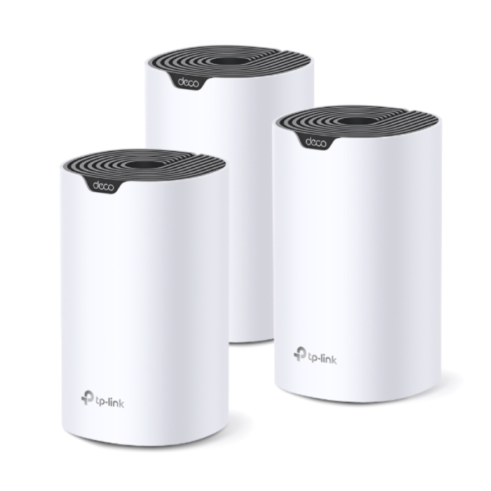 TP- Link AC1900 Deco S7 (3-pack) Mesh Wi-Fi, Dual-Band, 600 Mbps/1300 Mbps (2.4GHz/5GHz), 3×LAN, 3×interna antena, Deco App-2