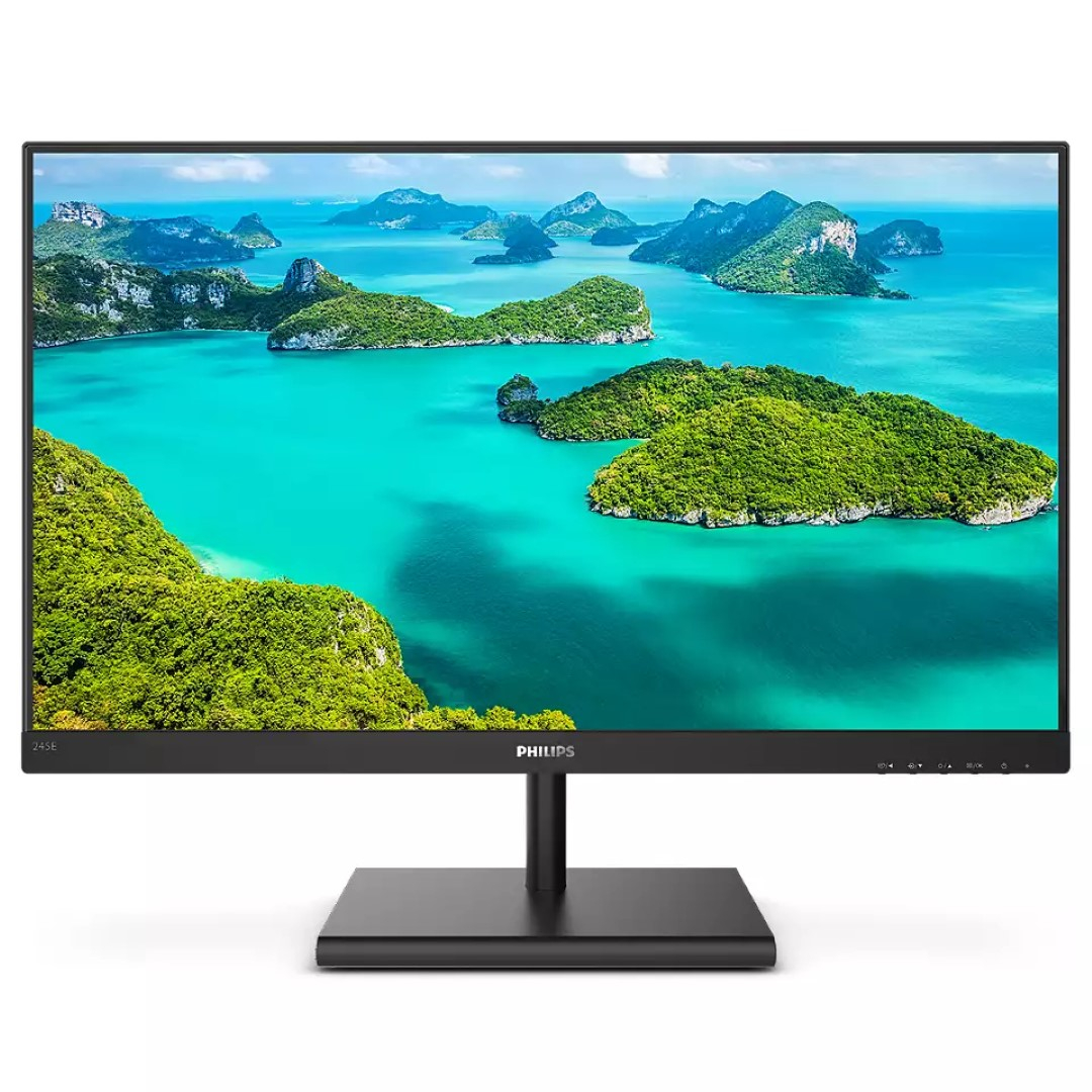 Monitor PHILIPS 245E1S/00 (23.8" IPS, 75Hz, 2K UHD) crni