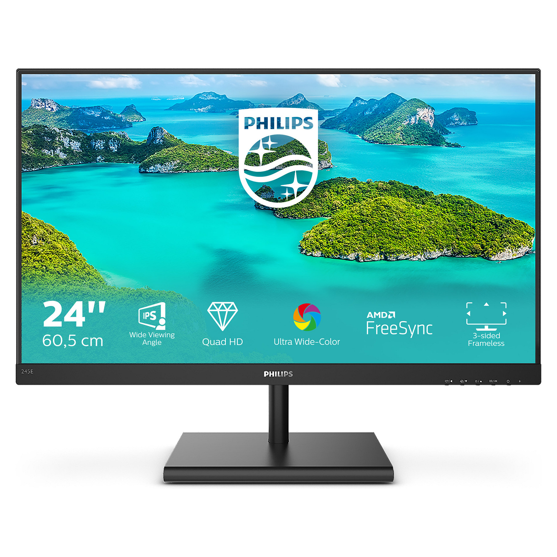 Monitor PHILIPS 245E1S/00 (23.8" IPS, 75Hz, 2K UHD) crni-16