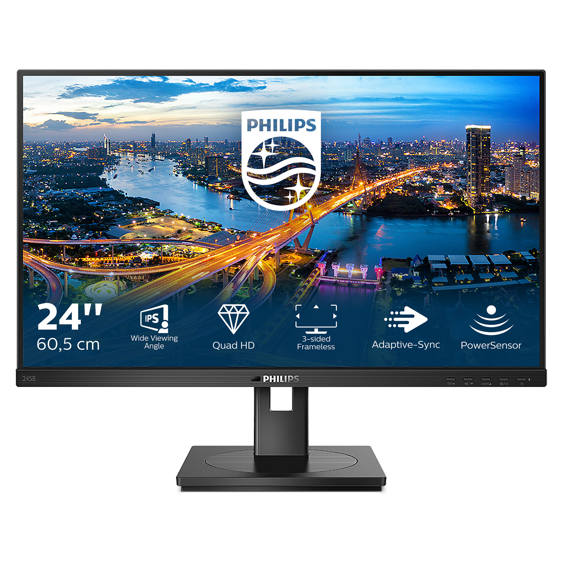 Monitor PHILIPS 245E1S/00 (23.8" IPS, 75Hz, 2K UHD) crni-8