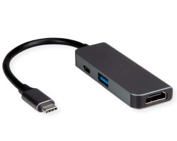 Roline VALUE USB C-HDMI Adapter, M/F, 1x USB 3.2 Gen 1 A, 1x Type C (Power Delivery)-1