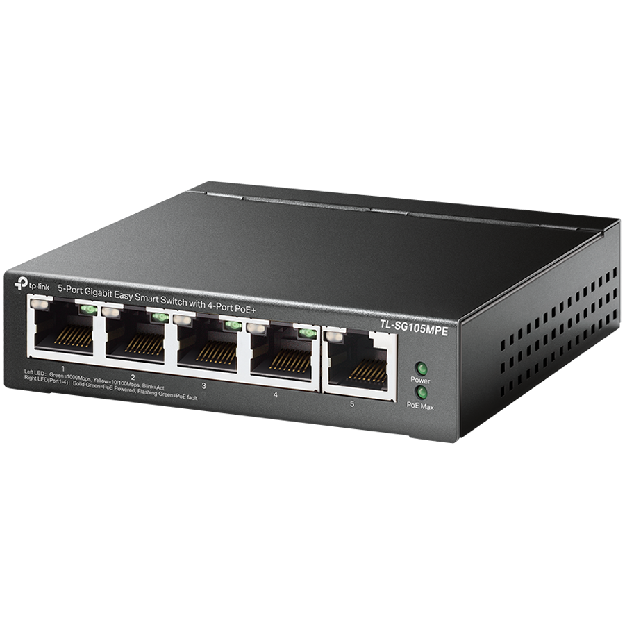 Switch TP-LINK TL-SG105MPE 5-port Gigabit Easy Smart - 4x PoE+, 30W po portu-0