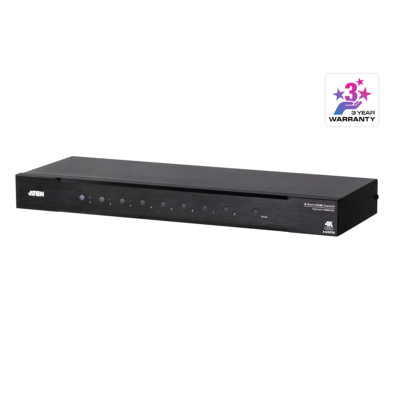 HDMI prekidač ATEN VS0801H (8-portni, daljinski upravljač, RS-232)-2