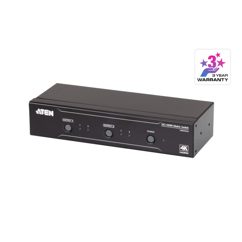 Aten 2x2 4K HDMI Matrix Switch (2 HDMI ulaza, 2 HDMI izlaza, 4K rezolucija, 10.2 Gbps, RS-232)-0