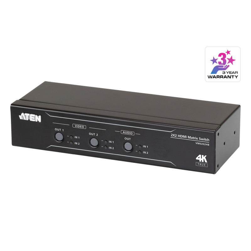 Matrix Switch ATEN VM0202HB 2 x 2 True 4K HDMI s Audio De-Embedder-0