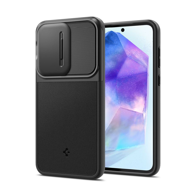 Spigen Optik Armor, crni - Samsung Galaxy A55-1