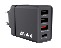 Verbatim zidni punjač od 30 W s 4 USB priključka - crni-0