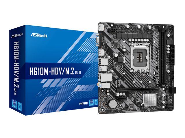 Matična ploča ASROCK H610M-HDV/M.2 R2.0 (S.1700, DDR4/3200MHz, PCIe 4.0, G-LAN, VGA/DP/HDMI, mATX)-1