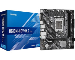 Matična ploča ASROCK H610M-HDV/M.2 R2.0 (S.1700, DDR4/3200MHz, PCIe 4.0, G-LAN, VGA/DP/HDMI, mATX)-0