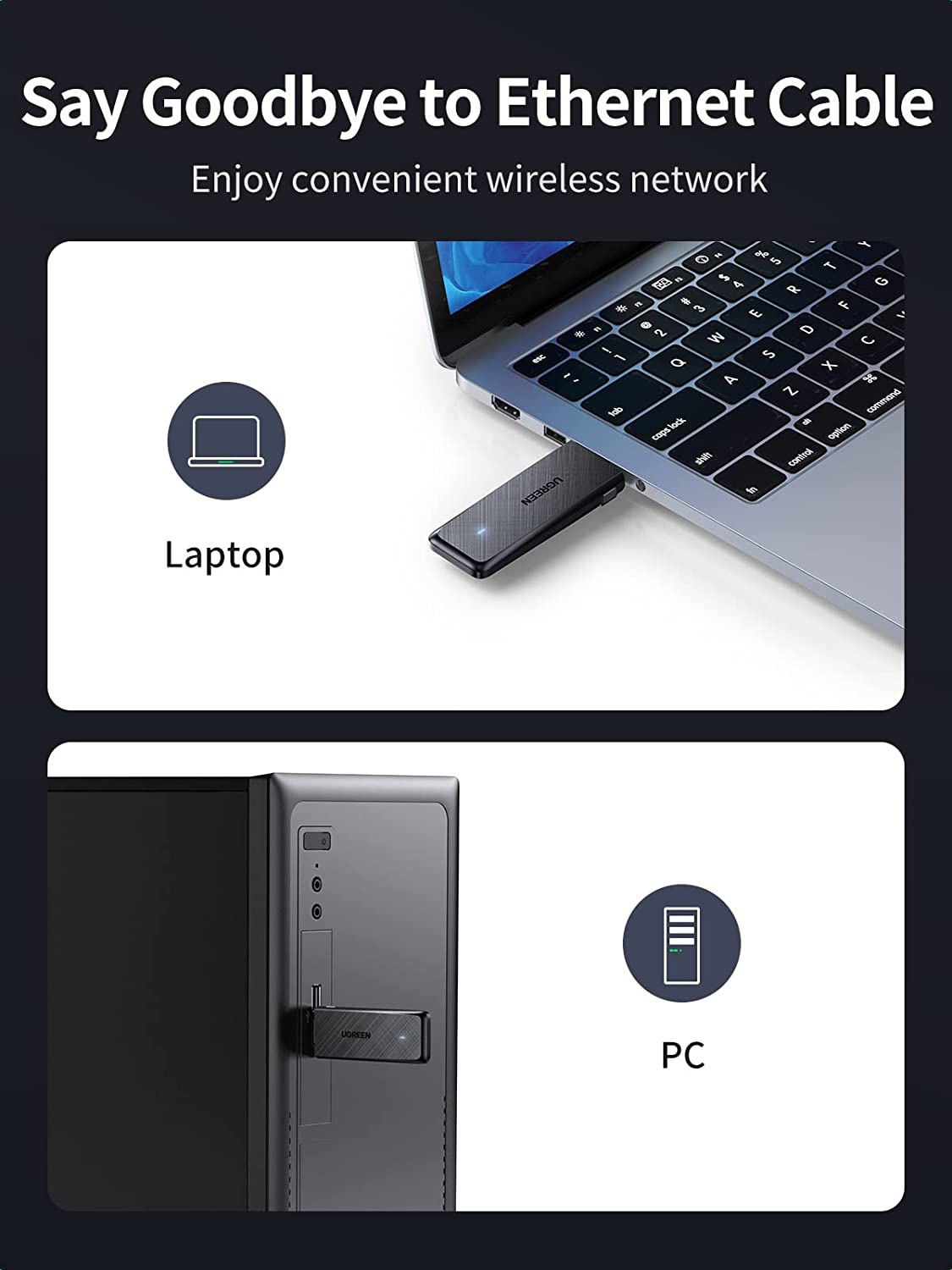 UGREEN AC1300 Wireless Network adapter USB 3.0,-6