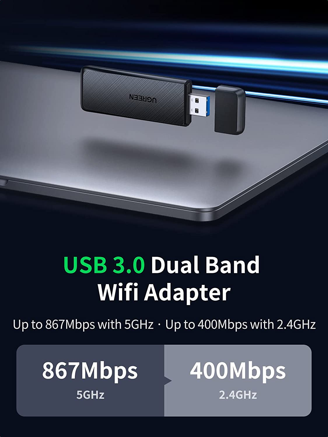 UGREEN AC1300 Wireless Network adapter USB 3.0,-3
