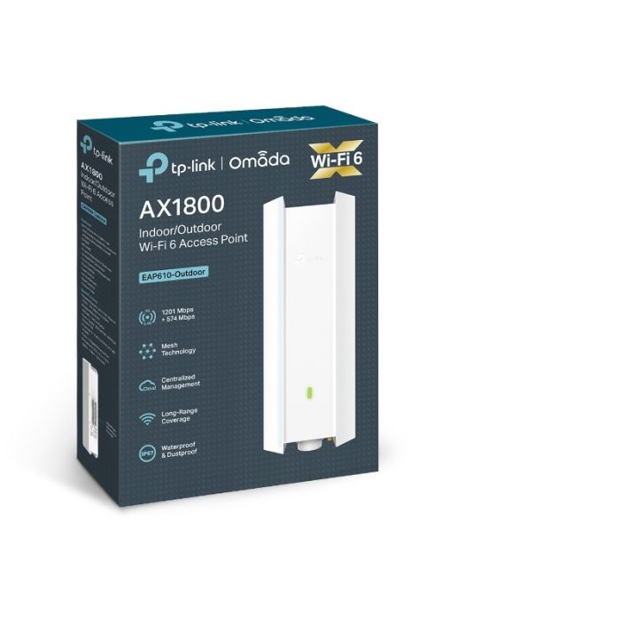 TP-Link AX1800 bežična pristupna točka zidna/stropna Dual-Band Wi-Fi 6 (AP) 574Mbps/1201Mbps (2.4GHz/5GHz), 802.11ax/ac/n/g/b/a, 1×G-LAN, podrška za PoE, 4×interna antena-3