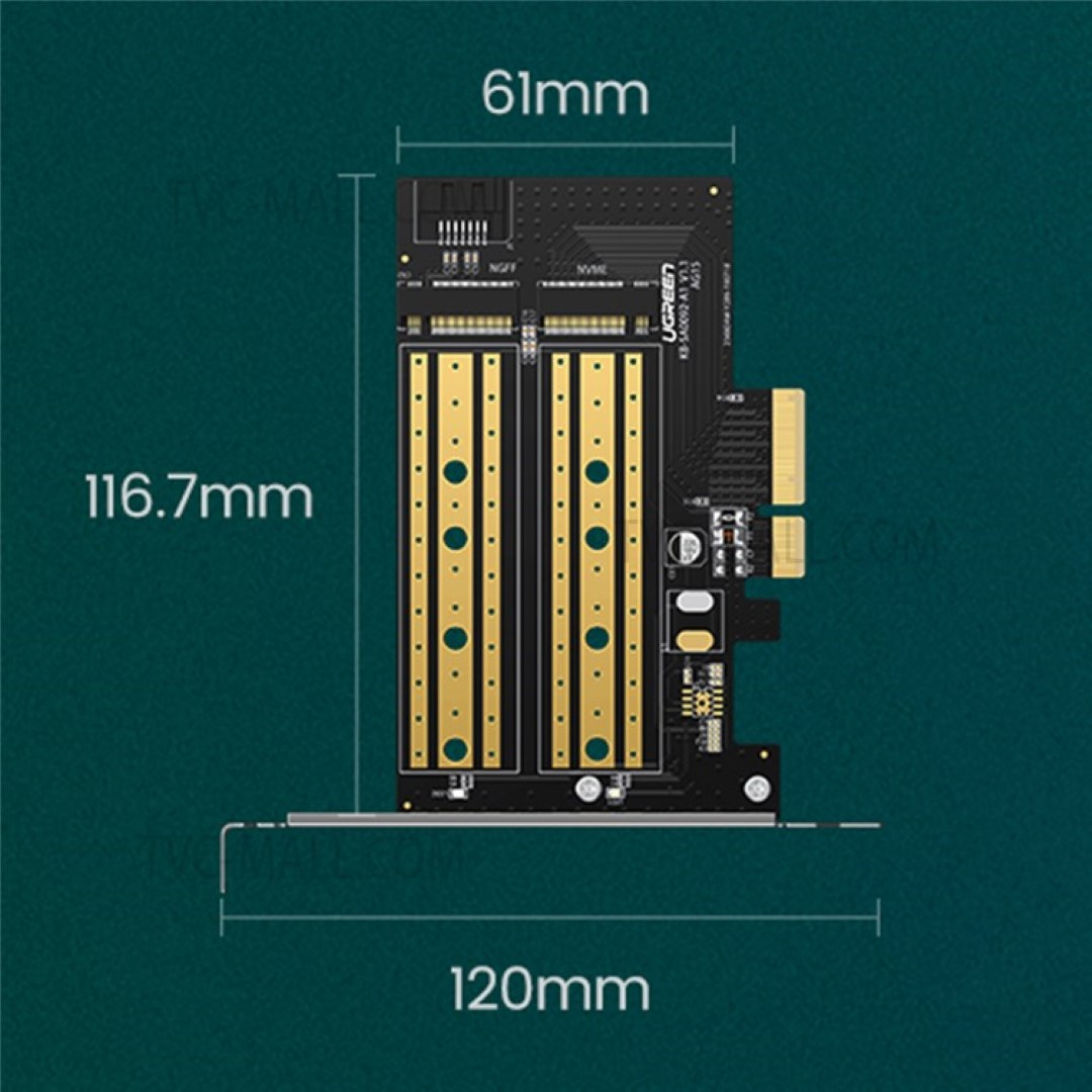 UGREEN auto punjač 24W, USB-C+USB-A, PD3.0/QC3.0, srebrni-5