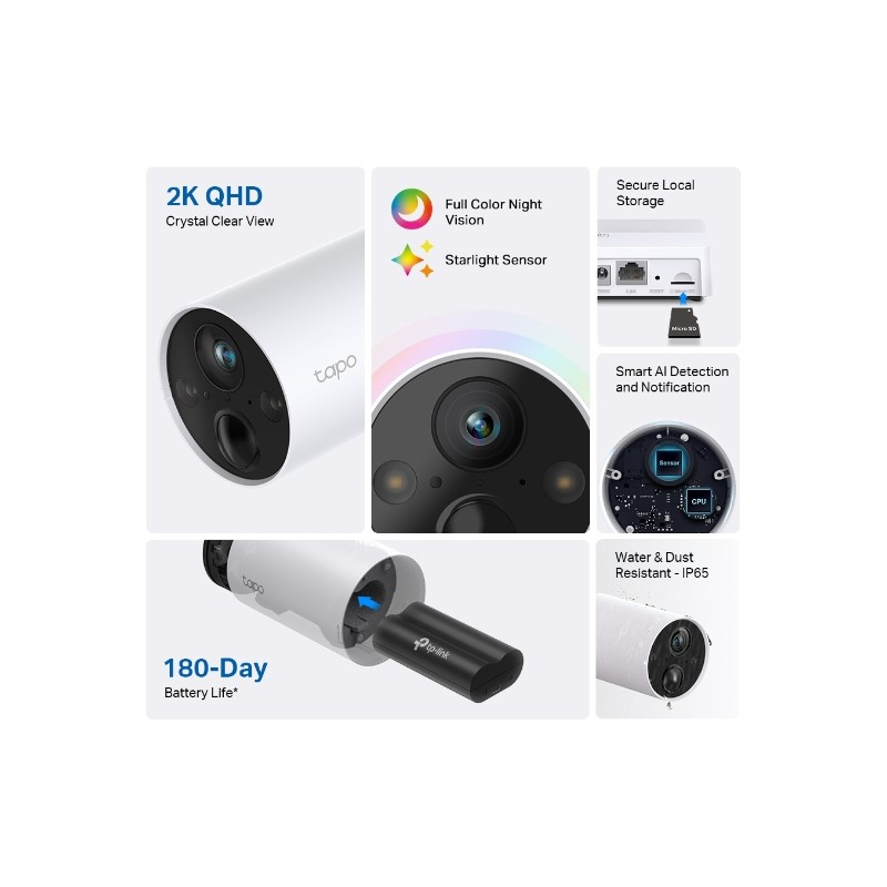 TP-Link Tapo C420 Smart Wire-Free sigurnosna kamera, 2K QHD (2560×1440px), H.264 video, 113° viewing angle, 2-way audio, night vision - 850 nm IR LED up to 49 ft/15m, detekcija pokreta-6