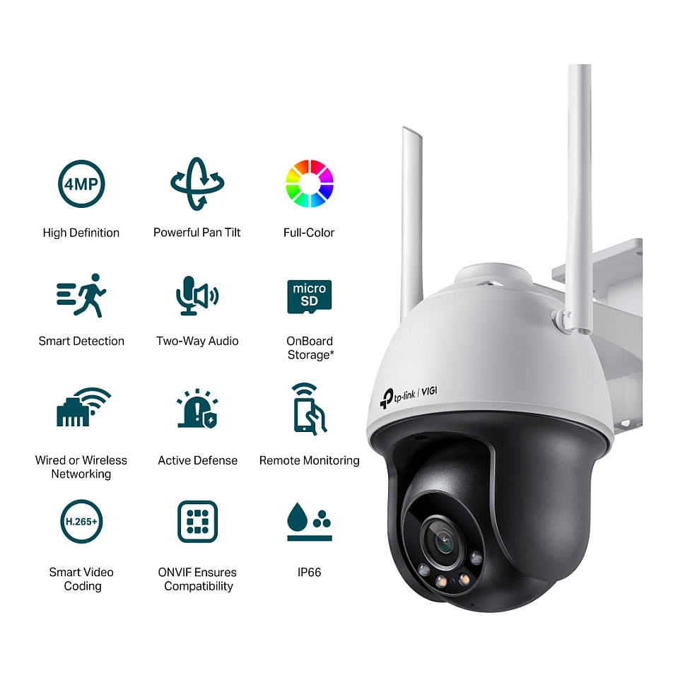 Kamera TP-LINK VIGI C400 4MP Bullet IP66 Pan tilt 4mm leća-13
