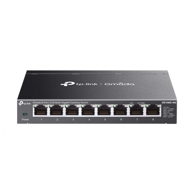 TP-Link Omada 8-port 2.5G Multi-Gigabit Desktop preklopnik (Switch), 8×10Mbps/100Mbps/1Gbps/2.5Gbps RJ45 Ports, Plug & Play, metalno kućište-5