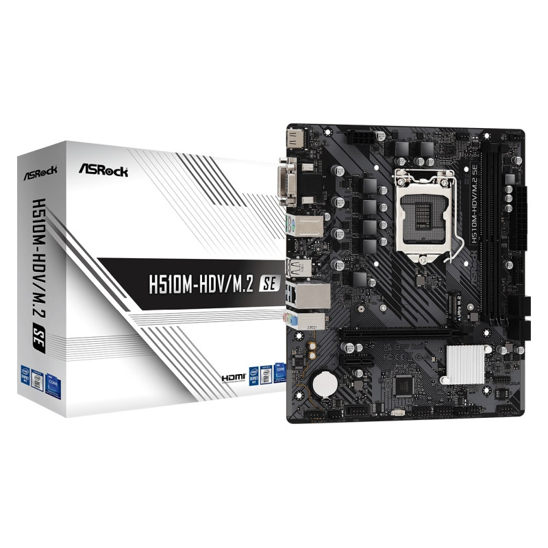 Matična ploča ASROCK MB H510M-HDV/M.2 SE (S.1200, DDR4/3200MHz, PCIe 4.0, SATA3, G-LAN, VGA/DVI-D/HDMI, mATX)-5