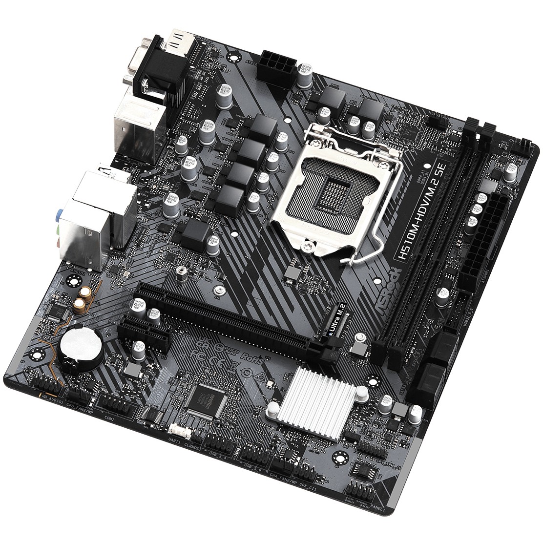 Matična ploča ASROCK MB H510M-HDV/M.2 SE (S.1200, DDR4/3200MHz, PCIe 4.0, SATA3, G-LAN, VGA/DVI-D/HDMI, mATX)-3