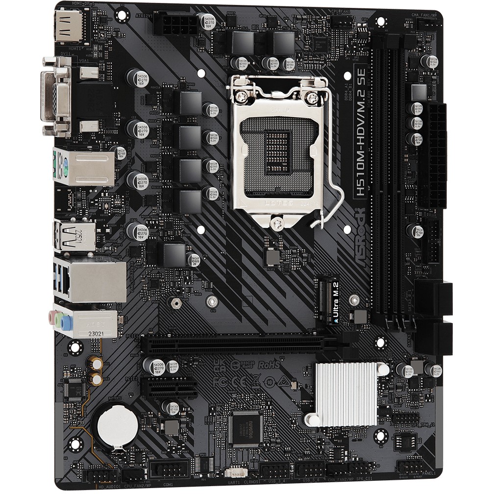 Matična ploča ASROCK MB H510M-HDV/M.2 SE (S.1200, DDR4/3200MHz, PCIe 4.0, SATA3, G-LAN, VGA/DVI-D/HDMI, mATX)-4