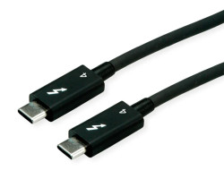 ROLINE Thunderbolt 4 kabel, 40Gbit/s, 100W, C-C, M/M, pasivni, 1m, crni-0