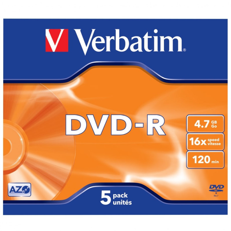 DVD-R VERBATIM 4.7GB 16× Matt Silver single pack JC (1 komad)-0