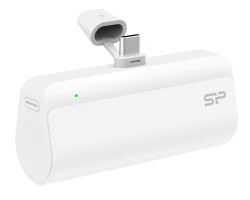 Prijenosni punjač SILICON POWER QD50 (5000mah, 20w, integrirani type-c konektor, type-c port, qc 3.0, pd, bijeli)-1