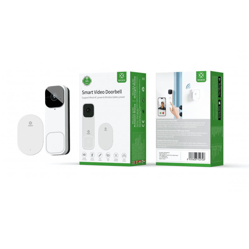 Smart zvono za vrata WOOX R4331 sa kamerom (Full HD, 3MP, Wi-Fi, noćni vid)-0