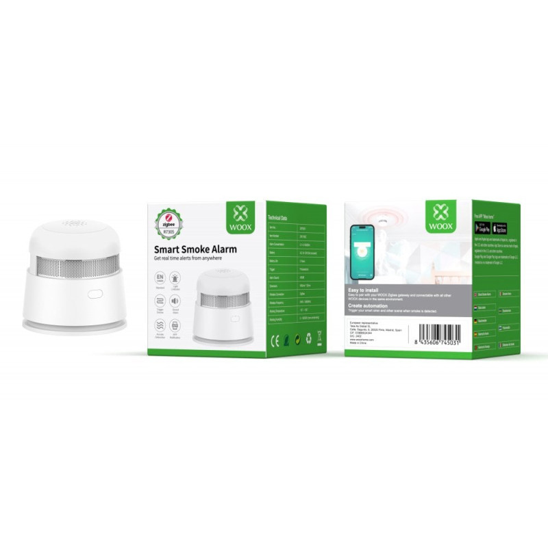 WOOX WiFi Smoke Sensor Alarm-0